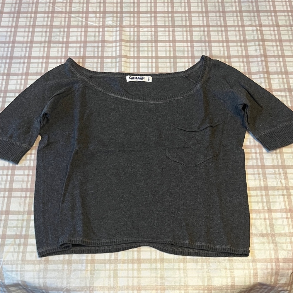 ❗️2 for $8 - Garage Women's Charcoal Short Sleeve Top